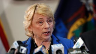 Gov. Janet Mills speaks during a new conference on the novel coronavirus, March 12, 2020, in Augusta, Maine.