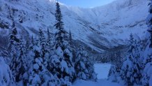 Baxter State Park Maine Sun Dec 4 2016 40 inch snow cover