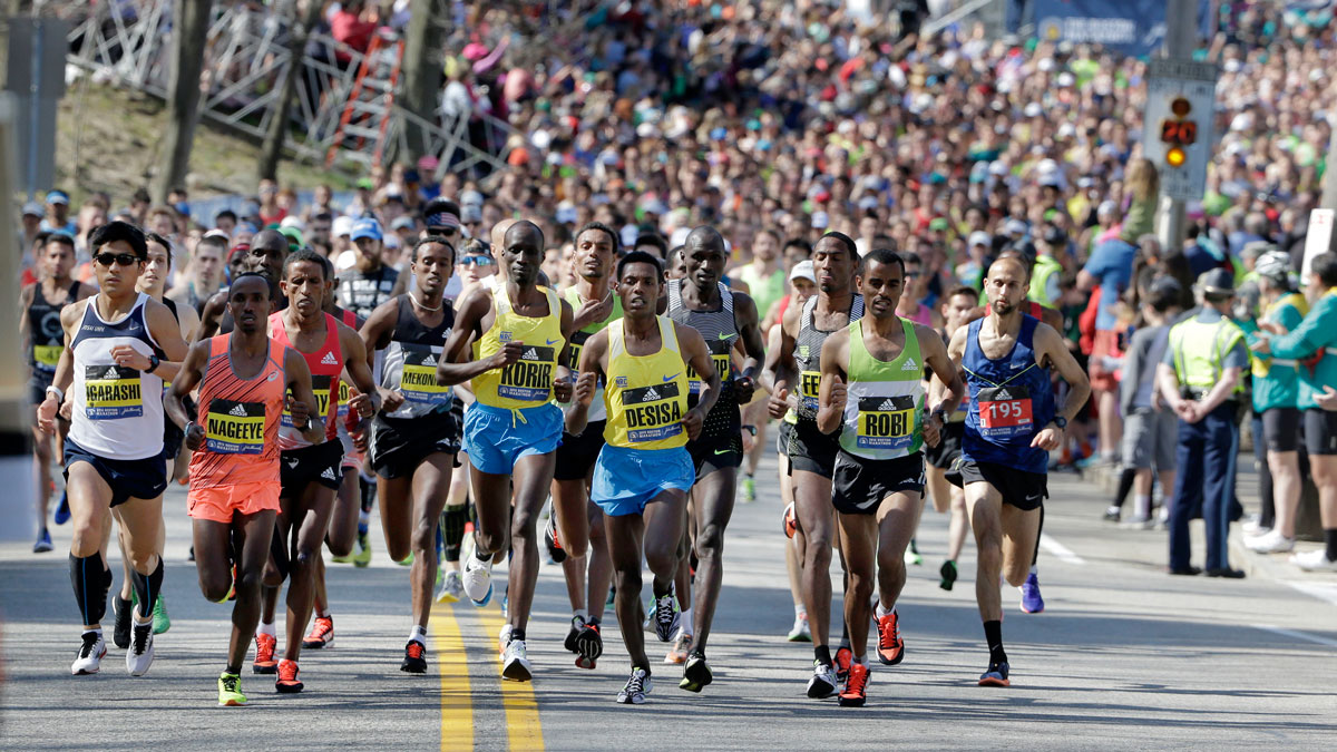 2024 Boston Marathon famous runners NECN