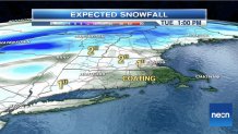 Expected Snowfall South Feb 15
