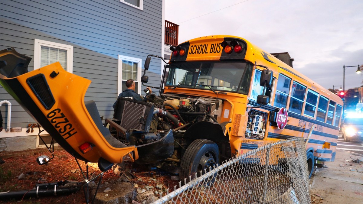 School Bus Involved in Crash in Hyde Park – NECN