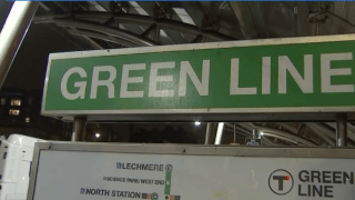MBTA green line sign