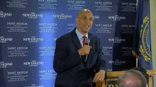 cory booker in nh politics and eggs 92619