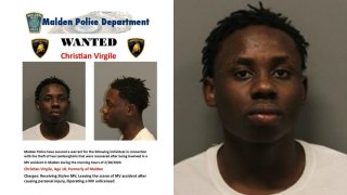 Wanted poster for Malden Lamborghini theft suspect