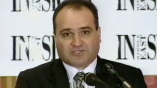 FILE - This 1998 frame from video provided by C-SPAN shows George Nader, president and editor of Middle East Insight.
