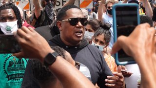 Rapper Master P attends the memorial service for George Floyd at North Central University on June 4, 2020 in Minneapolis, Minnesota.