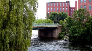 A file photo showing the Presumpscot River in Westbrook, Maine, on July 3, 2013.