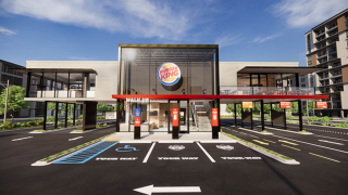 A rendering of Burger King’s Next Level restaurant design.