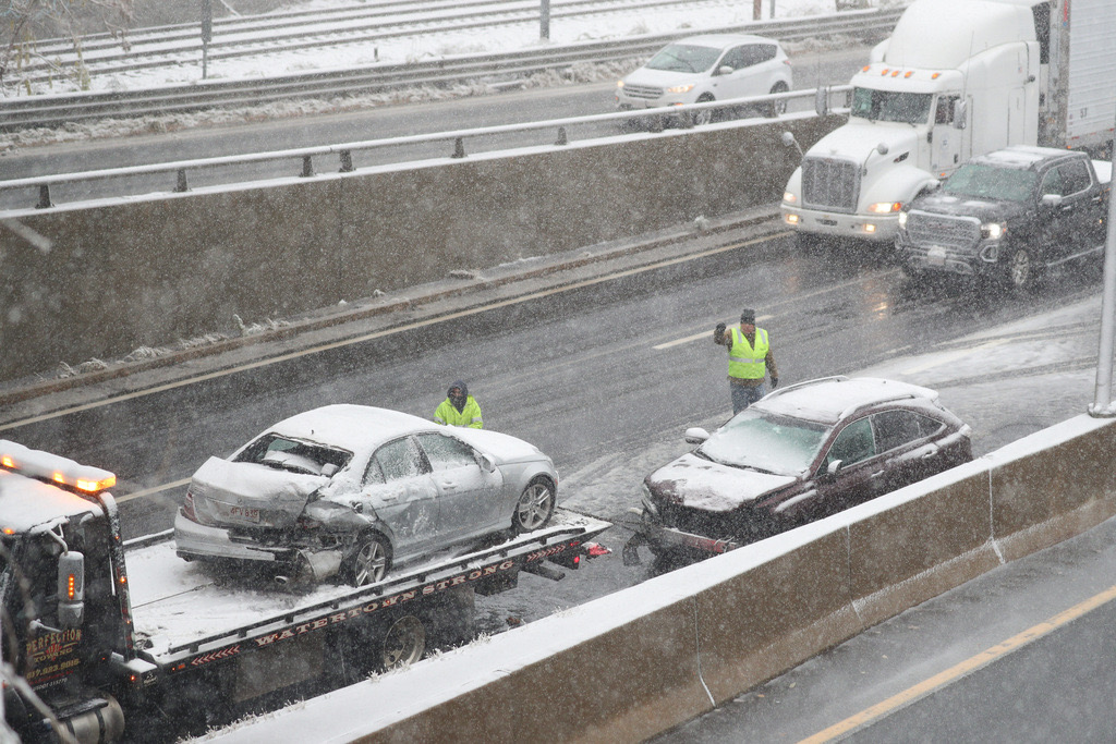 Crash on the Mass Pike.