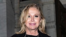 Kathy Hilton is seen leaving the Oscar De La Renta Fashion Show during New York Fashion Week at The New York Public Library on February 10, 2020 in New York City.