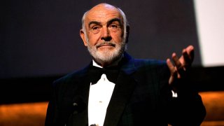 Actor Sean Connery speaks onstage during the 35th AFI Life Achievement Award tribute to Al Pacino held at the Kodak Theatre on June 7, 2007, in Hollywood, California.