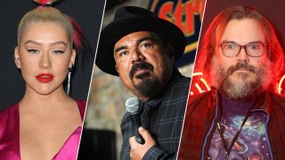 From left: Christina Aguilera, George Lopez and Jack Black were some of the celebrities vetted for a health education advertising campaign on the coronavirus outbreak on behalf of the Department of Health and Human Services, according to documents released by the House on Thursday.