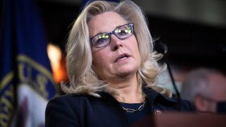 In this Nov. 17, 2020, file photo, Republican Conference Chair Liz Cheney, R-Wyo., speaks during a news conference with other House Republican leadership in Washington, D.C.