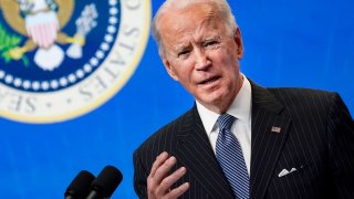 U.S. President Joe Biden speaks after signing an executive order related to American manufacturing in the South Court Auditorium of the White House complex on January 25, 2021 in Washington, DC.