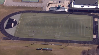 A football field at Duxbury High School