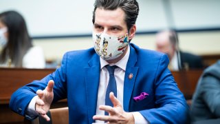 In this Feb. 3, 2021, file photo, Rep. Matt Gaetz, R-Fla., is seen during the House Armed Services Committee meeting to organize for the 117th Congress in Rayburn Building.