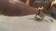 Body cam still of video during a foot pursuit with Deon Kay in Washington