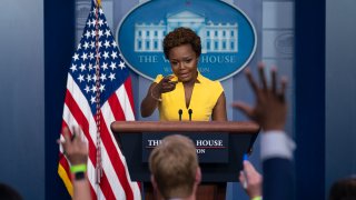 White House deputy press secretary Karine Jean-Pierre speaks during a press briefing at the White House, Wednesday, May 26, 2021, in Washington.