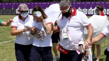 Svetlana Gomboeva recovering from collapse