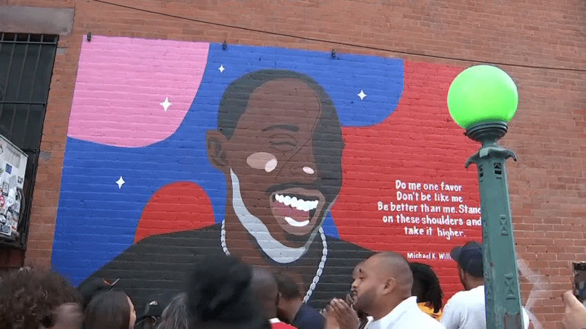 A mural of Michael K. Williams was unveiled outside a Brooklyn subway stop.