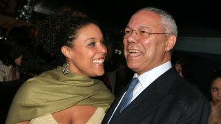 Linda Powell and Colin Powell