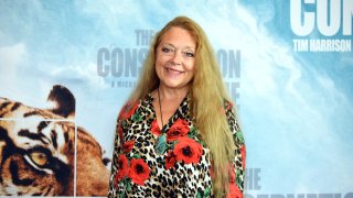 SANTA MONICA, CALIFORNIA - AUGUST 28: Carole Baskin attends the Los Angeles theatrical premiere of "The Conservation Game" on August 28, 2021 in Santa Monica, California.
