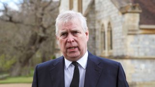FILE - In this file photo, Britain's Prince Andrew speaks during a television interview at the Royal Chapel of All Saints at Royal Lodge, Windsor, England, April 11, 2021.