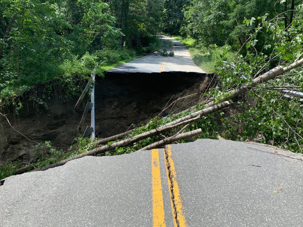 Flood damage photos in Vermont from a storm in the summer of 2021.