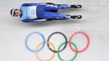 Tucker West of Team USA competes in the men's singles luge event at the Yanqing National Sliding Centre during the Beijing 2022 Winter Olympic Games in Yanqing, Feb. 5, 2022.