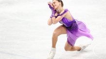 Kamila Valieva of the ROC became the fourth woman to land a triple axel at the Olympics during her single skating short program at the 2022 Winter Olympics, Feb. 6, 2022, in Beijing, China.
