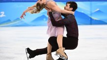 Madison Hubbell and Zachary Donohue of Team USA compete in the Ice Dance Free Dance of the Figure Skating event during the 2022 Winter Olympics at the Capital Indoor Stadium in Beijing, China on Feb. 14, 2022.