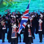 Flag bearers Eve Muirhead and Dave Ryding of Team Great Britain lead the team during the Opening Ceremony of the Beijing 2022 Winter Olympics at the Beijing National Stadium, Feb. 4, 2022, in Beijing, China.