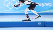 Brittany Bowe of Team United States skates during the Women's 1500m on day three of the Beijing 2022 Winter Olympic Games