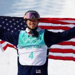 Colby Stevenson of Team United States reacts after winning the silver medal during the Men's Freestyle Skiing Freeski Big Air Final on day five of the 2022 Winter Olympics at Big Air Shougang on Feb. 9, 2022, in Beijing, China.