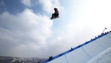 Shaun White of Team United States performs a trick during the Men's Snowboard Halfpipe Qualification on day five of the 2022 Winter Olympic Games at Genting Snow Park on Feb. 9, 2022, in Zhangjiakou, China.