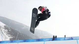 Chloe Kim of Team United States performs a trick