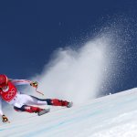 Mikaela Shiffrin of Team United States skis during the Women's Downhill on day 11 of the 2022 Winter Olympics at National Alpine Ski Centre on February 15, 2022, in Yanqing, China.