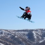 Jamie Anderson of Team United States performs a trick during the Women's Snowboard Slopestyle Qualification on Day 1 of the Beijing 2022 Winter Olympic Games at Genting Snow Park on Feb. 5, 2022 in Zhangjiakou, China.
