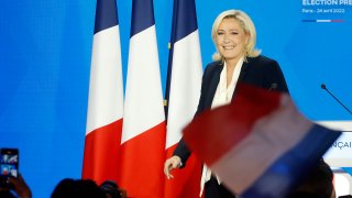 Addressing her supporters in Paris Sunday night, Le Pen conceded defeat but said: “We have nevertheless been victorious.”