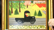 "Black Truck" by Maud Lewis, 1967.