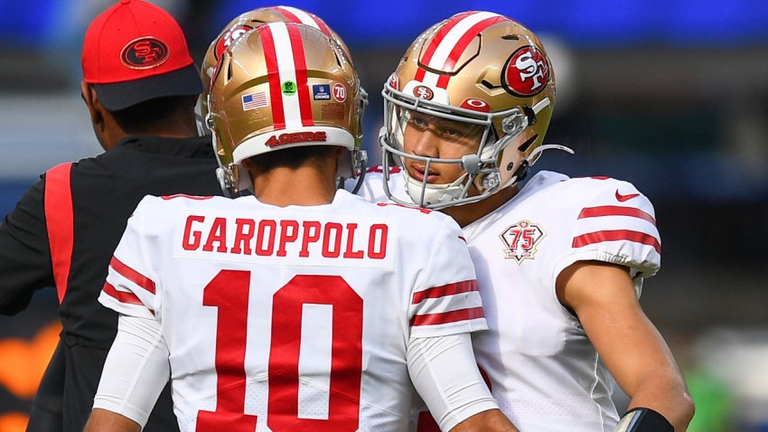 49ers QB Jimmy Garoppolo carted to locker room with ankle injury