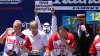 Joey Chestnut Fights Off Protester During His Nathan's Hot Dog Eating Contest Win