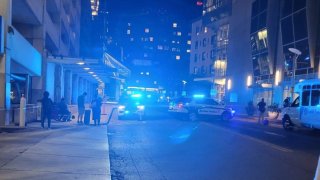 Police outside Boston Children's Hospital