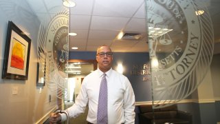 Suffolk County District Attorney Kevin Hayden announced his intention to run for the office. He is photographed in his office.