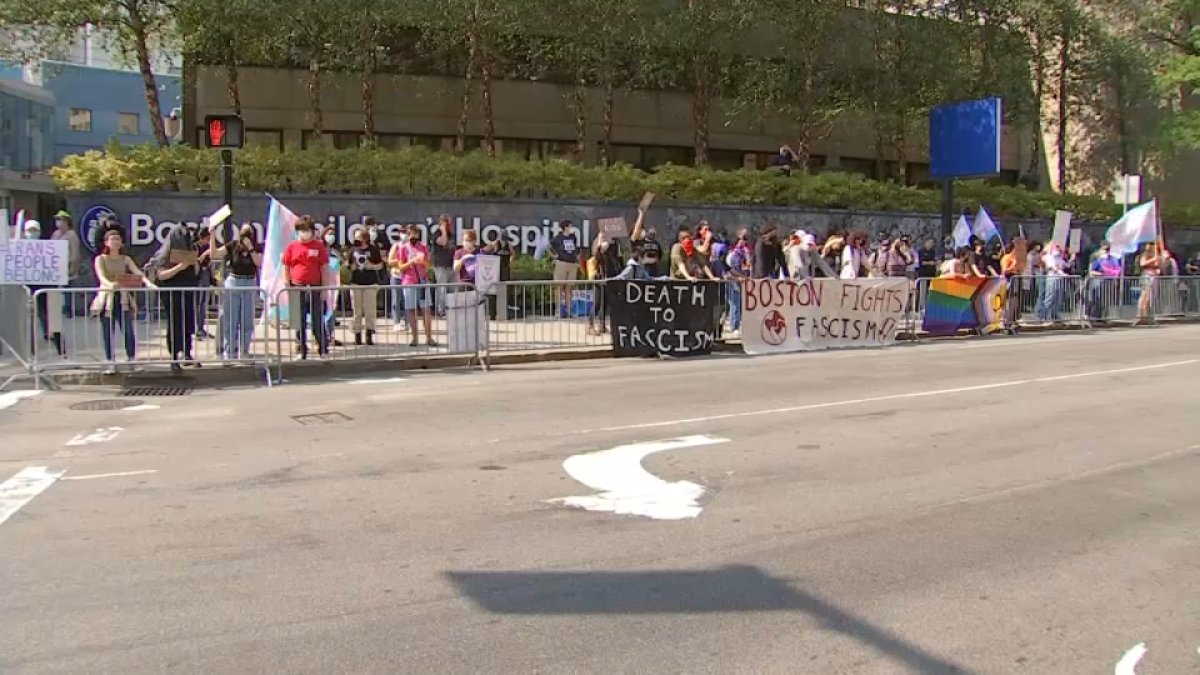 Protesters Gather Outside Boston Children’s Hospital – NECN