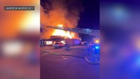 Firefighters Battle Large Blaze at Nashua Strip Mall