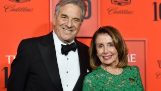 Speaker of the United States House of Representatives Nancy Pelosi and her husband Paul Pelosi arrive on the red carpet for the Time 100 Gala at the Lincoln Center in New York on April 23, 2019.