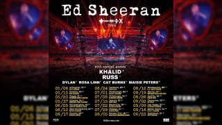 A handout image showing Ed Sheeran's 2023 North American tour dates