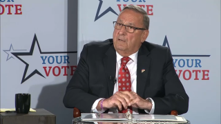 Maine gubernatorial candidate Paul LePage, a former governor, at a debate ahead of the 2022 election.