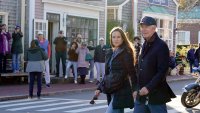 President Joe Biden walks with his daughter Ashley Biden as they visit shops in Nantucket, Mass., Saturday, Nov. 26, 2022.